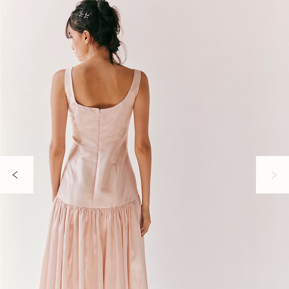 Hutch Pale Blush Scoop-Back Bridal Gown